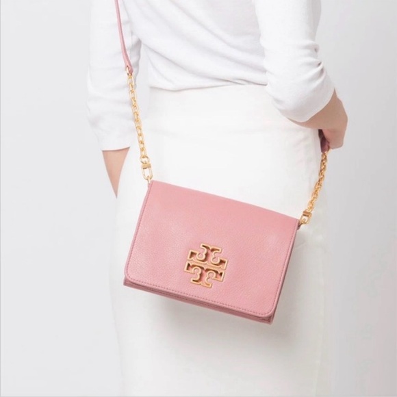**SOLD** Tory Burch Mauve Pink Britten Combo Crossbody Bag - Picture 12 of 13